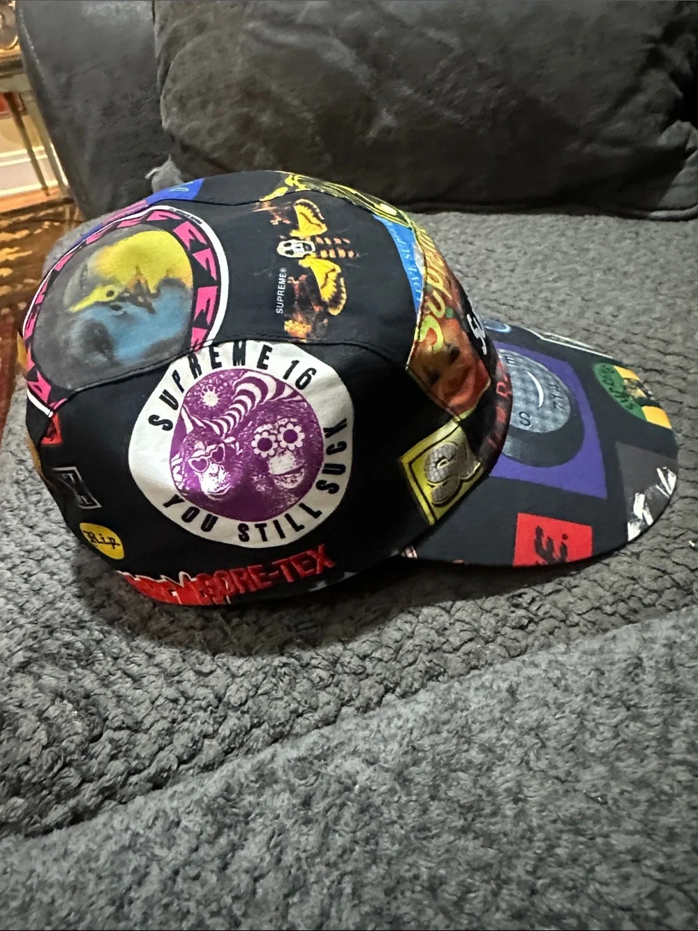 Supreme Men's Multi-Color Patchwork Logo Camp Cap M/L size